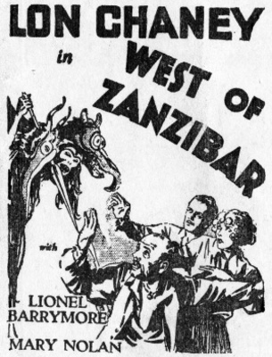 unknown West of Zanzibar movie poster