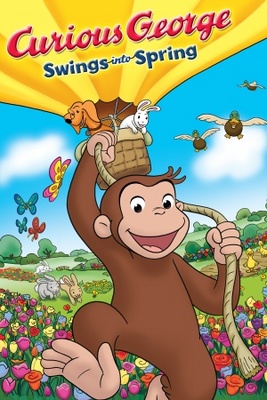 Curious George Swings Into Spring Poster with Hanger