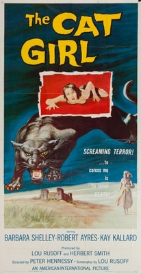 Cat Girl Metal Framed Poster