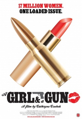 A Girl and a Gun Wooden Framed Poster