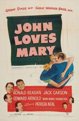 John Loves Mary Metal Framed Poster