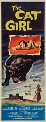 Cat Girl Metal Framed Poster