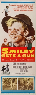 Smiley Gets a Gun Wooden Framed Poster