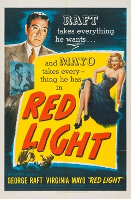 Red Light Wooden Framed Poster