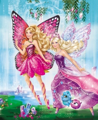 Barbie Mariposa and the Fairy Princess Wood Print
