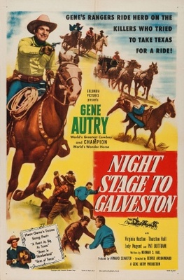 Night Stage to Galveston Poster with Hanger