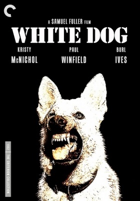 White Dog Canvas Poster