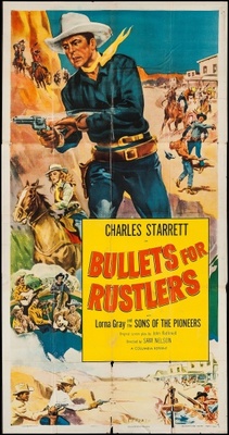 Bullets for Rustlers Wooden Framed Poster