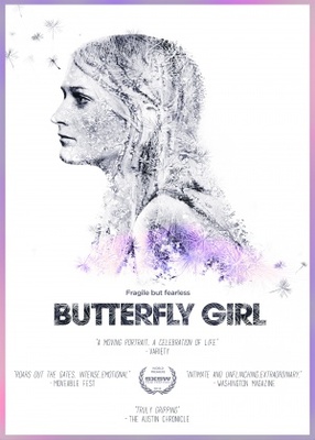 Butterfly Girl Wooden Framed Poster