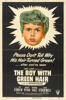 The Boy with Green Hair Wooden Framed Poster