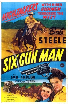 Six Gun Man Wooden Framed Poster