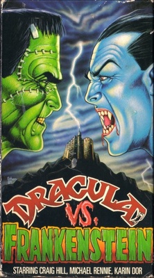 Dracula Vs. Frankenstein Wooden Framed Poster