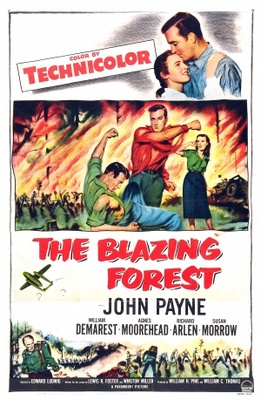 The Blazing Forest Wooden Framed Poster