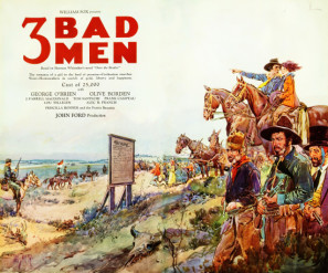 3 Bad Men Wooden Framed Poster