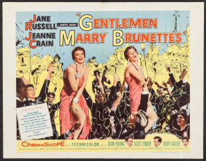 Gentlemen Marry Brunettes Wooden Framed Poster