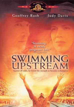 Swimming Upstream Wooden Framed Poster