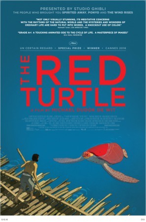 The Red Turtle Wooden Framed Poster