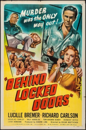 Behind Locked Doors Poster with Hanger