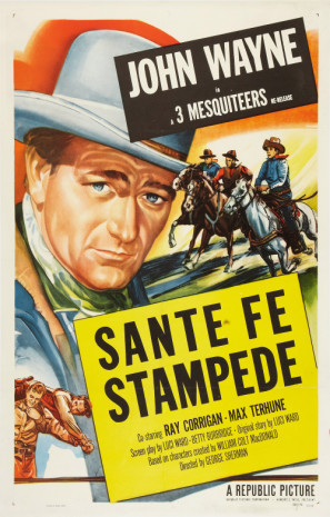 Santa Fe Stampede Wooden Framed Poster