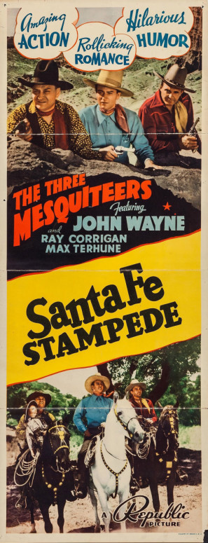 Santa Fe Stampede Poster with Hanger