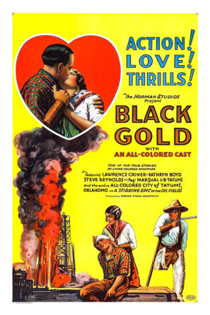 Black Gold Poster with Hanger