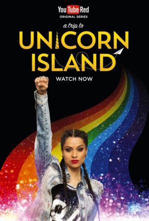 A Trip to Unicorn Island Poster with Hanger