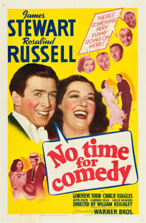 No Time for Comedy Wooden Framed Poster
