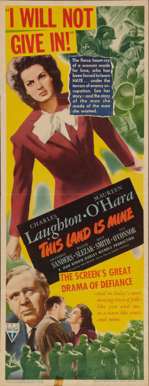 This Land Is Mine Poster with Hanger