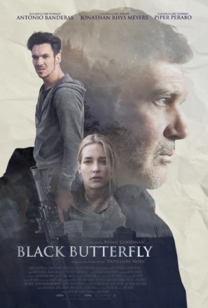 Black Butterfly Poster with Hanger