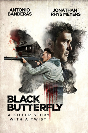 Black Butterfly Poster with Hanger