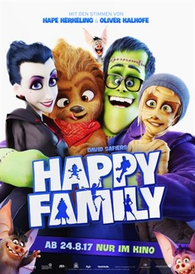 Happy Family Wooden Framed Poster