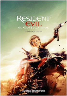 Resident Evil: The Final Chapter calendar