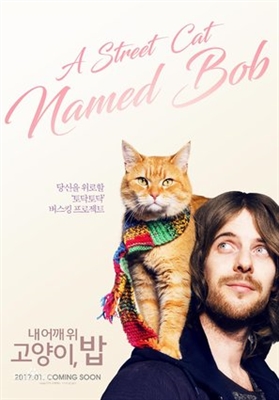 A Street Cat Named Bob  Wooden Framed Poster