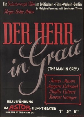 The Man in Grey Poster with Hanger