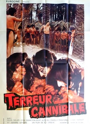 Terreur cannibale Wooden Framed Poster