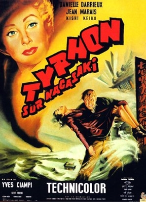Typhon sur Nagasaki Canvas Poster