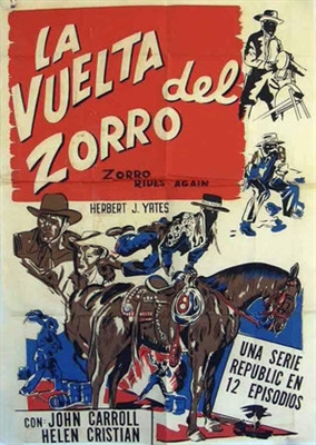 Zorro Rides Again Canvas Poster
