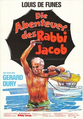 Les aventures de Rabbi Jacob Wooden Framed Poster
