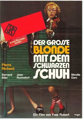 Le grand blond avec une chaussure noire Metal Framed Poster