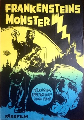 The Evil of Frankenstein Wooden Framed Poster