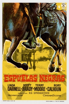 Black Spurs Metal Framed Poster