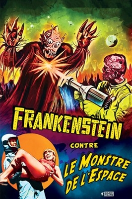 Frankenstein Meets the Spacemonster Wooden Framed Poster