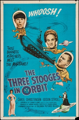 The Three Stooges in Orbit Canvas Poster