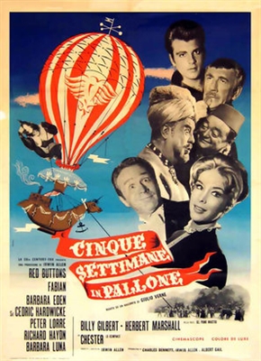 Five Weeks in a Balloon Poster with Hanger