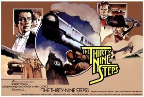The Thirty Nine Steps Wooden Framed Poster