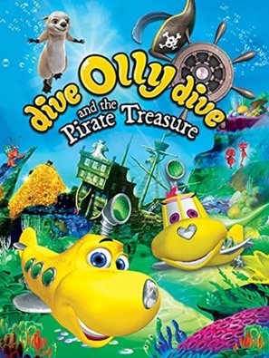 Dive Olly Dive and the Pirate Treasure Wooden Framed Poster