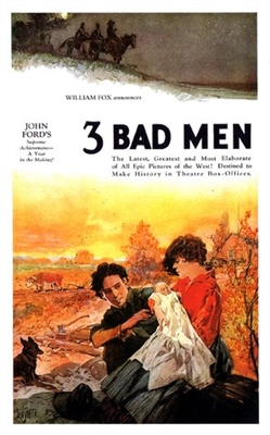 3 Bad Men Poster with Hanger