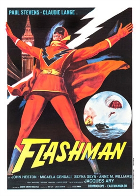 Flashman Wooden Framed Poster