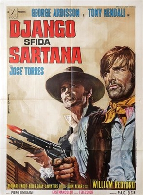 Django sfida Sartana Wooden Framed Poster