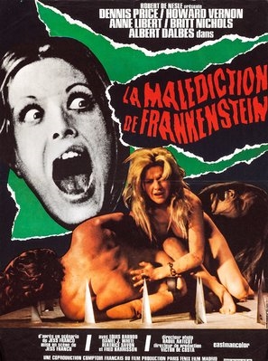 Drácula contra Frankenstein Metal Framed Poster